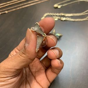 Kendra Scott - rose gold and gray stone stud earrings